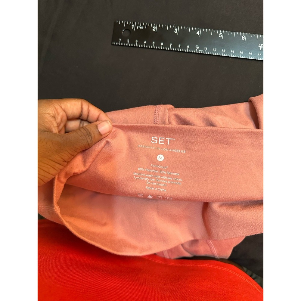 Set Active "Baked" Pink FormCloud Cloud Parke Pipe It Up Bra S Leggings M Set - Picture 13 of 13